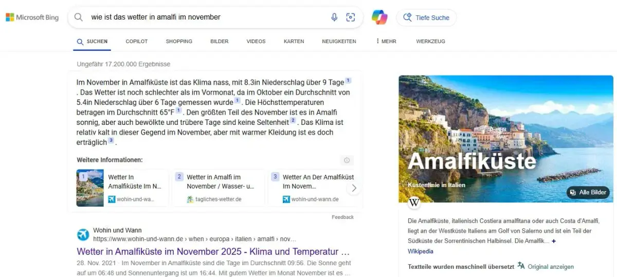 Bing verbessert seine Bildersuche durch KI-gestützte Kategorisierung und Zusammenfassungen