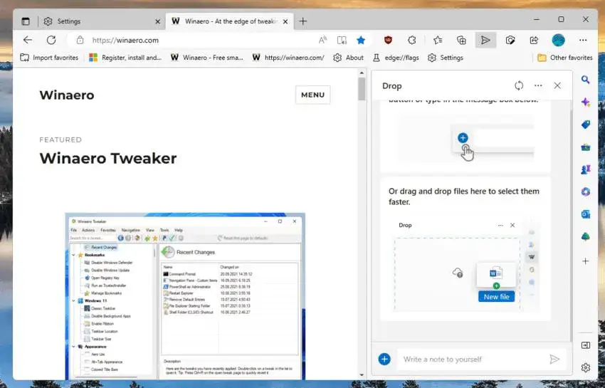 Microsoft Edge Drop-Funktion: Warum das Teilen-Feature aus dem Browser verschwindet